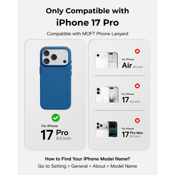MOFT Apple iPhone 17 Pro Movas Klf-Sapphire