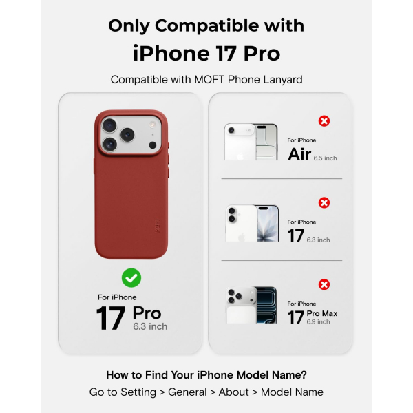 MOFT Apple iPhone 17 Pro Movas Klf-Clay