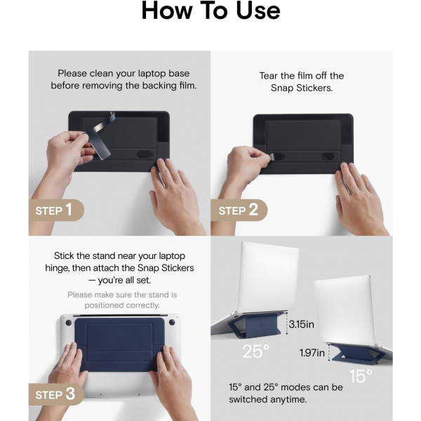 MOFT Hava Akl Laptop Stand (11.6 in-16 in)-Navy Blue