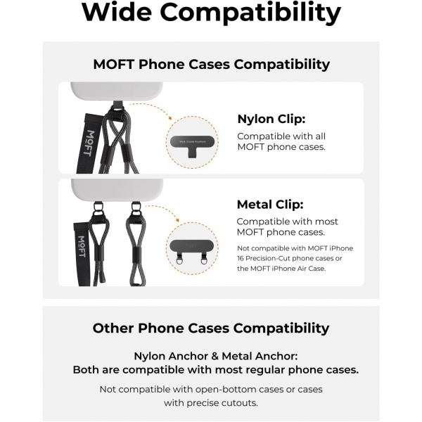MOFT Kancal apraz Telefon Asks-Jet Black