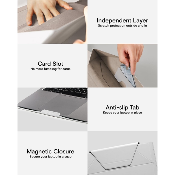 MOFT MacBook Pro/Air Ayarlanabilir Klf (13-14 in)-Beach White 
