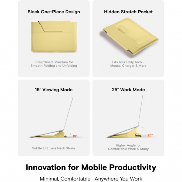 MOFT MacBook Pro/Air Ayarlanabilir K�l�f (13-14 in�)-Panna Cotta