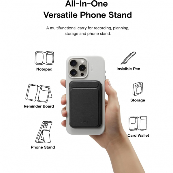 MOFT MagSafe Not Defterli Telefon Stand-Jet Black