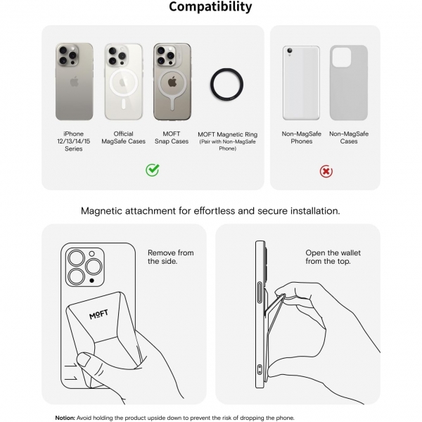 MOFT Manyetik iPhone 15 Serisi Czdan Klf -Jungle 