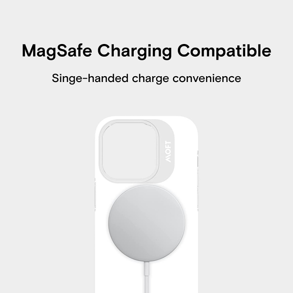 MOFT Snap Serisi Manyetik iPhone 14 Plus MagSafe Uyumlu Klf -Cool White