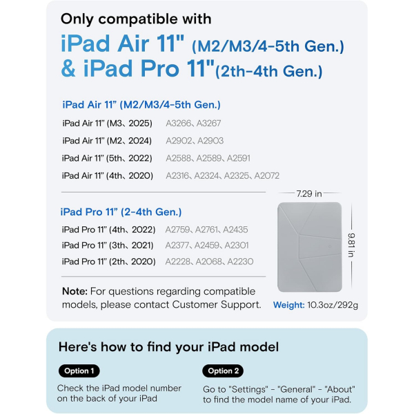 MOFT iPad Air 7.Nesil Dynamic Folio Klf (11 in)-Sapphire