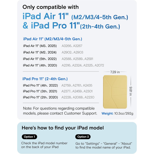 MOFT iPad Air 7.Nesil Dynamic Folio Klf (11 in)-Faded Jeans
