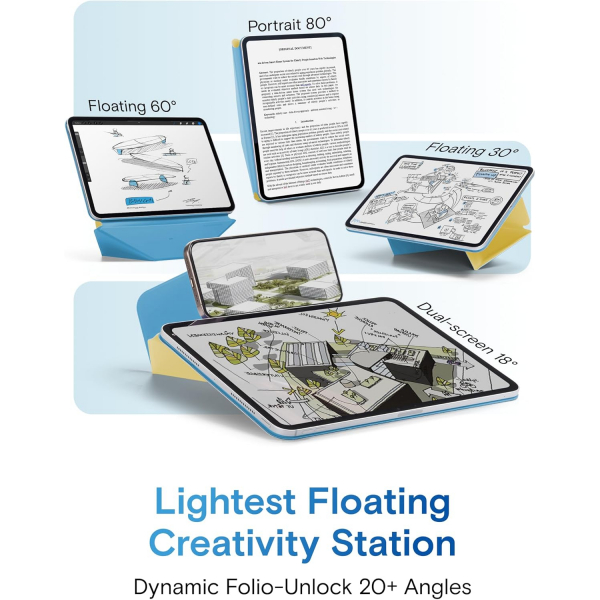 MOFT iPad Air M2/M3 Dynamic Folio K�l�f (13 in�)-Faded Jeans