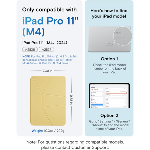 MOFT iPad Pro M4 Dynamic Folio Klf (11 in)-Faded Jeans