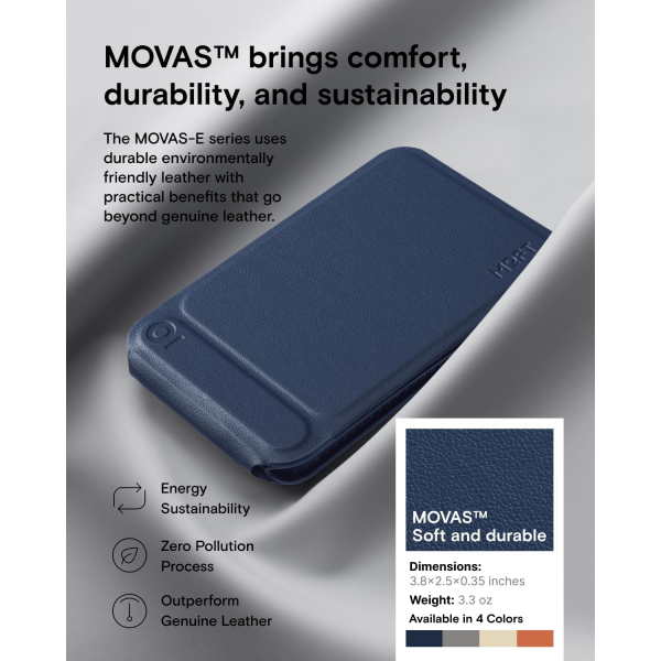MOFT MOVAS Manyetik Czdan Stand-Navy Blue