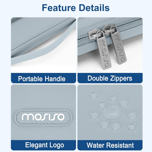 MOSISO 360 Koruyucu Laptop �antas� (16 in�)-Baby Blue