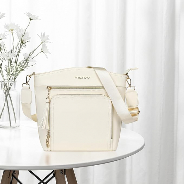 MOSISO Kadnlar in apraz anta-Ivory White