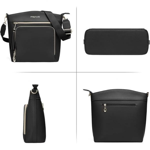 MOSISO Kadnlar in apraz anta-Black 