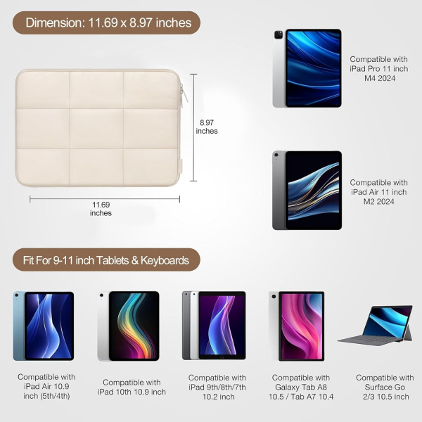 MOSISO Tablet Tama antas (9-11 in)-Sand