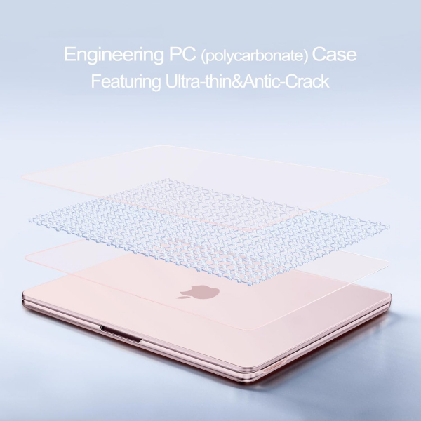 MOSISO Kristal Ultra �nce MacBook Neo Laptop K�l�f Seti-Crystal Blush
