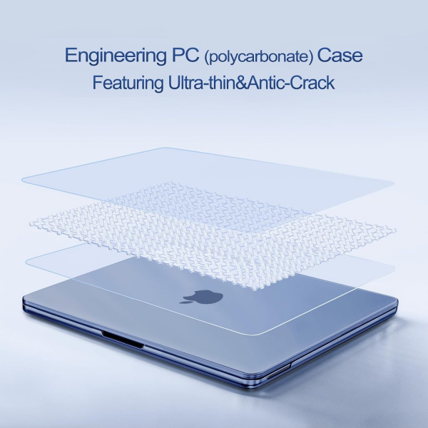 MOSISO Kristal Ultra �nce MacBook Neo Laptop K�l�f Seti-Crystal Indigo