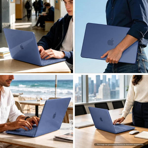 MOSISO Kristal Ultra �nce MacBook Neo Laptop K�l�f Seti-Crystal Indigo