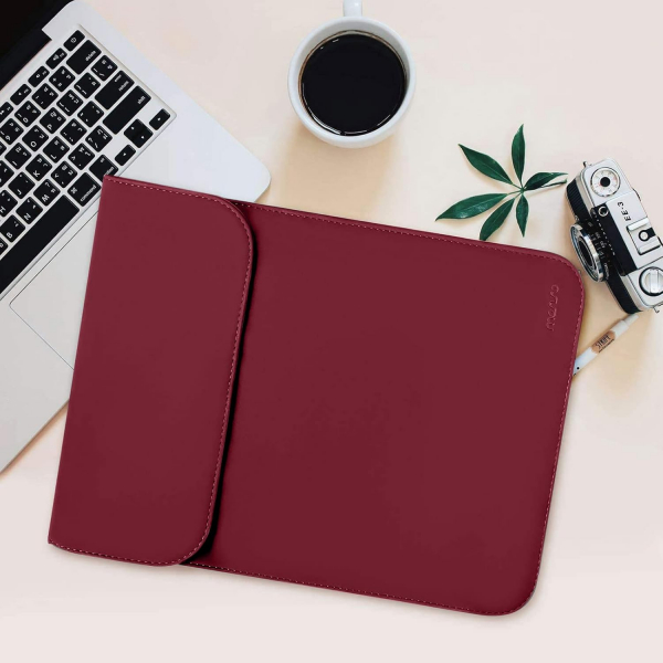 MOSISO MacBook Air/Pro Uyumlu anta (13 in)-Wine Red