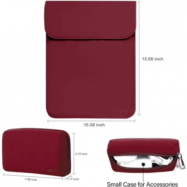 MOSISO MacBook Air/Pro Uyumlu anta (13 in)-Wine Red