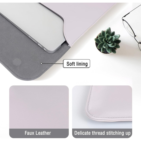 MOSISO MacBook Air/Pro Uyumlu anta (13 in)-Dusty Lilac