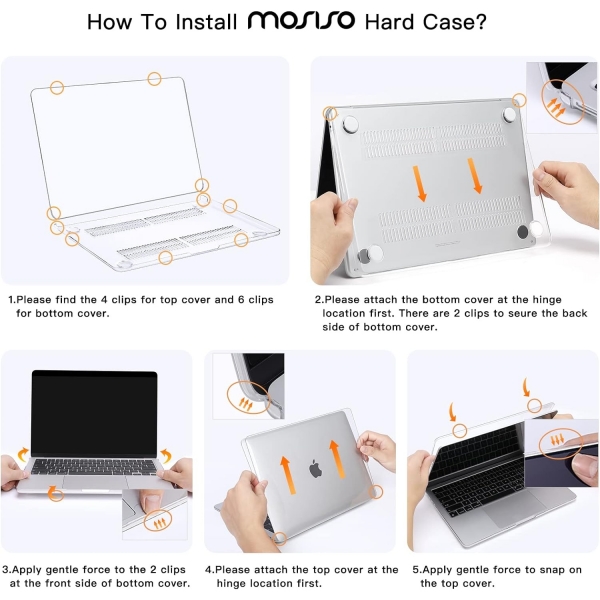 MOSISO MacBook Air Koruyucu Klf (13.6 in)-Clear