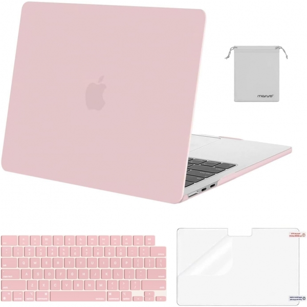 MOSISO MacBook Air Koruyucu Klf (13.6 in)-Baby Pink