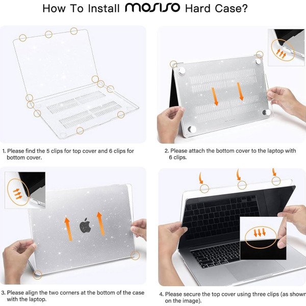 MOSISO MacBook Air M4/M3/M2 Uyumlu Klf (15 in)-Transparent