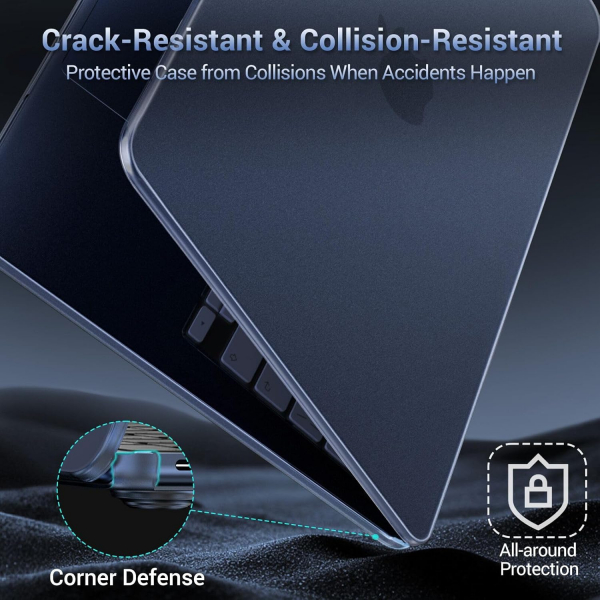 MOSISO MacBook Neo Parmak �zi B�rakmayan Laptop K�l�f�-Indigo Clear