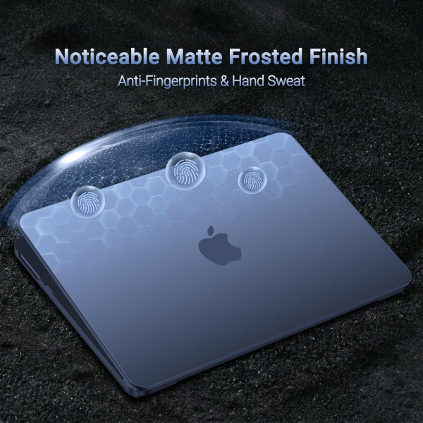 MOSISO MacBook Neo Parmak �zi B�rakmayan Laptop K�l�f�-Indigo Clear