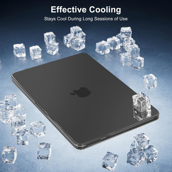 MOSISO MacBook Neo Parmak �zi B�rakmayan Laptop K�l�f�-Black Clear