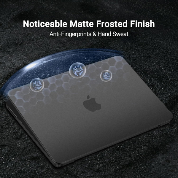 MOSISO MacBook Neo Parmak �zi B�rakmayan Laptop K�l�f�-Black Clear