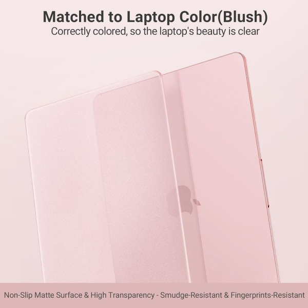 MOSISO MacBook Neo Parmak �zi B�rakmayan Laptop K�l�f�-Blush Clear