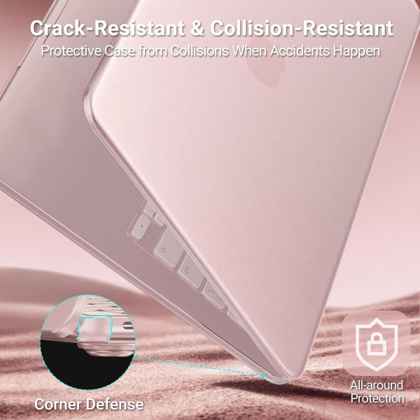 MOSISO MacBook Neo Parmak �zi B�rakmayan Laptop K�l�f�-Blush Clear