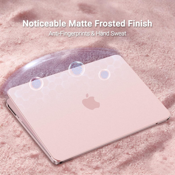 MOSISO MacBook Neo Parmak �zi B�rakmayan Laptop K�l�f�-Blush Clear