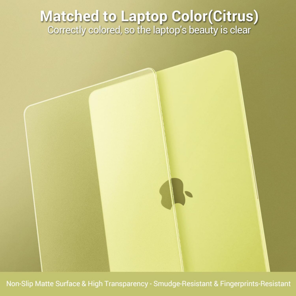 MOSISO MacBook Neo Parmak �zi B�rakmayan Laptop K�l�f�-Citrus Clear