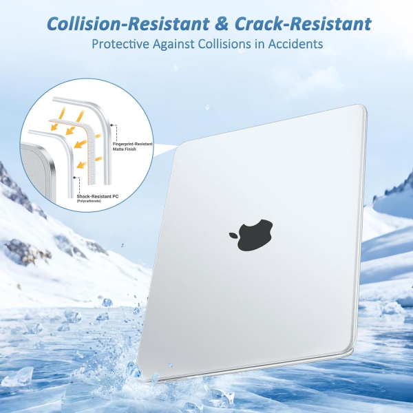 MOSISO MacBook Neo Parmak �zi B�rakmayan Laptop K�l�f�-Matte Clear