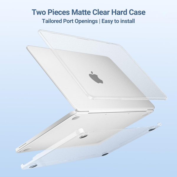 MOSISO MacBook Neo Parmak �zi B�rakmayan Laptop K�l�f�-Matte Clear