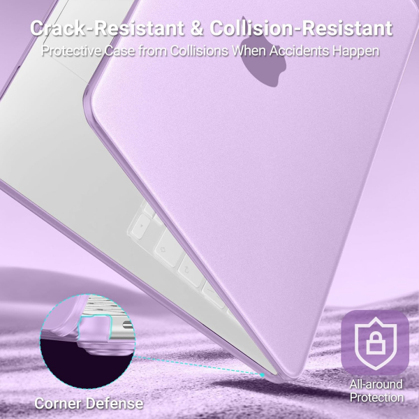 MOSISO MacBook Neo Parmak �zi B�rakmayan Laptop K�l�f�-Purple