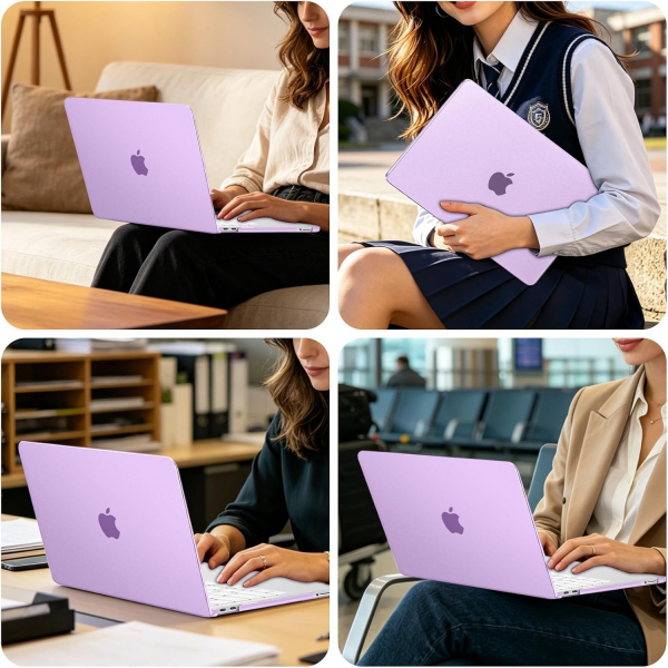 MOSISO MacBook Neo Parmak �zi B�rakmayan Laptop K�l�f�-Purple