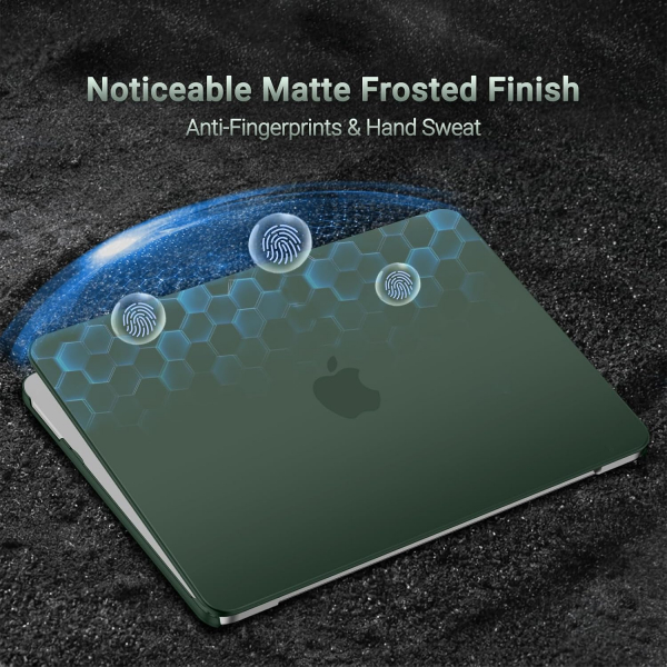 MOSISO MacBook Neo Parmak �zi B�rakmayan Laptop K�l�f�-Emerald Green