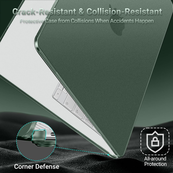 MOSISO MacBook Neo Parmak �zi B�rakmayan Laptop K�l�f�-Emerald Green