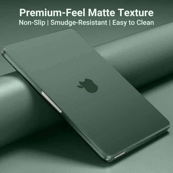MOSISO MacBook Neo Parmak �zi B�rakmayan Laptop K�l�f�-Emerald Green
