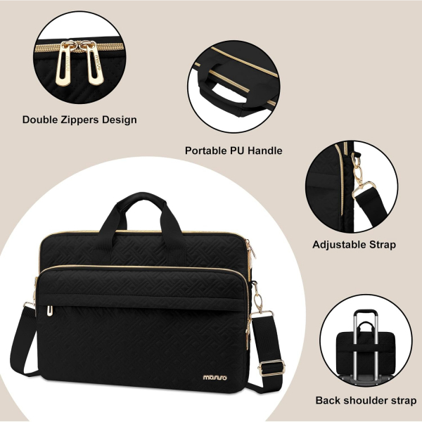 MOSISO Askl Laptop antas (15-16 in)-Black
