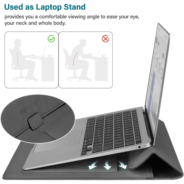 MOSISO MacBook Air/Pro Laptop antas (13 in)-Slate Gray 