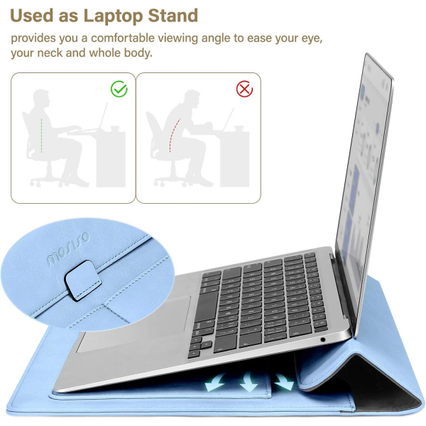 MOSISO MacBook Air/Pro Laptop antas (13 in)-Pastel Blue
