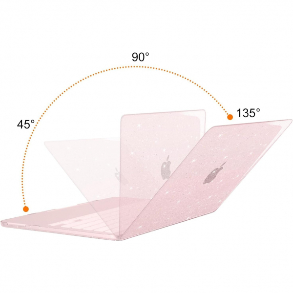 MOSISO Simli MacBook Neo Laptop K�l�f Seti-Blush