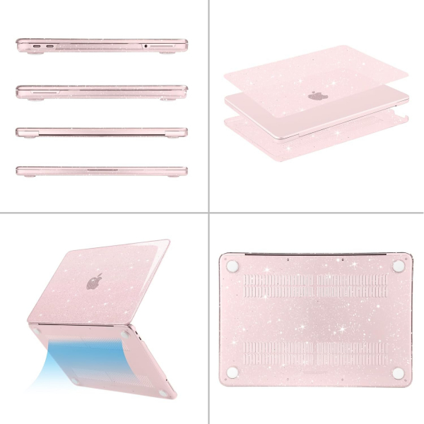 MOSISO Simli MacBook Neo Laptop K�l�f Seti-Blush