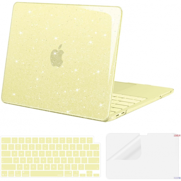MOSISO Simli MacBook Neo Laptop K�l�f Seti-Citrus