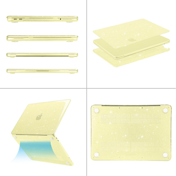 MOSISO Simli MacBook Neo Laptop K�l�f Seti-Citrus