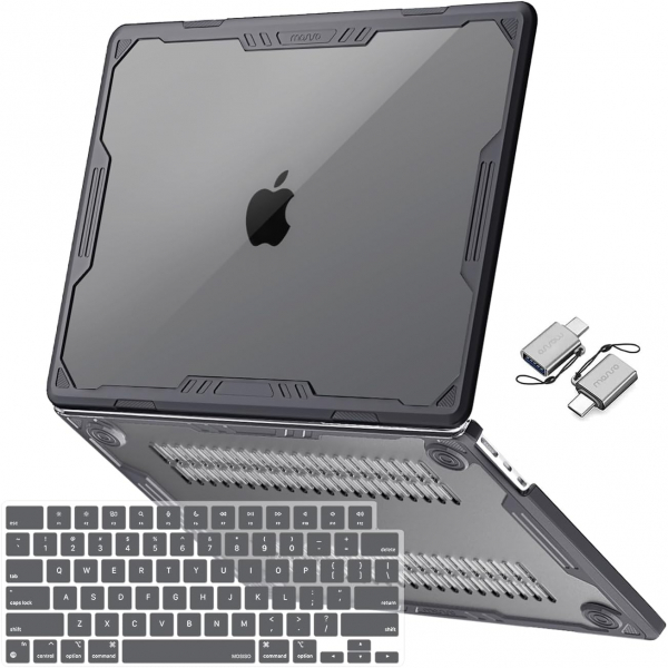 MOSISO Symmetric Geometric MacBook Air K�l�f (13.6 �n�)-Gray